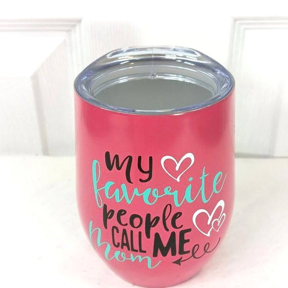 Mom 13 Oz Travel Mug Cup NWOT Stainless Steel Pink Gift - Picture 12 of 15